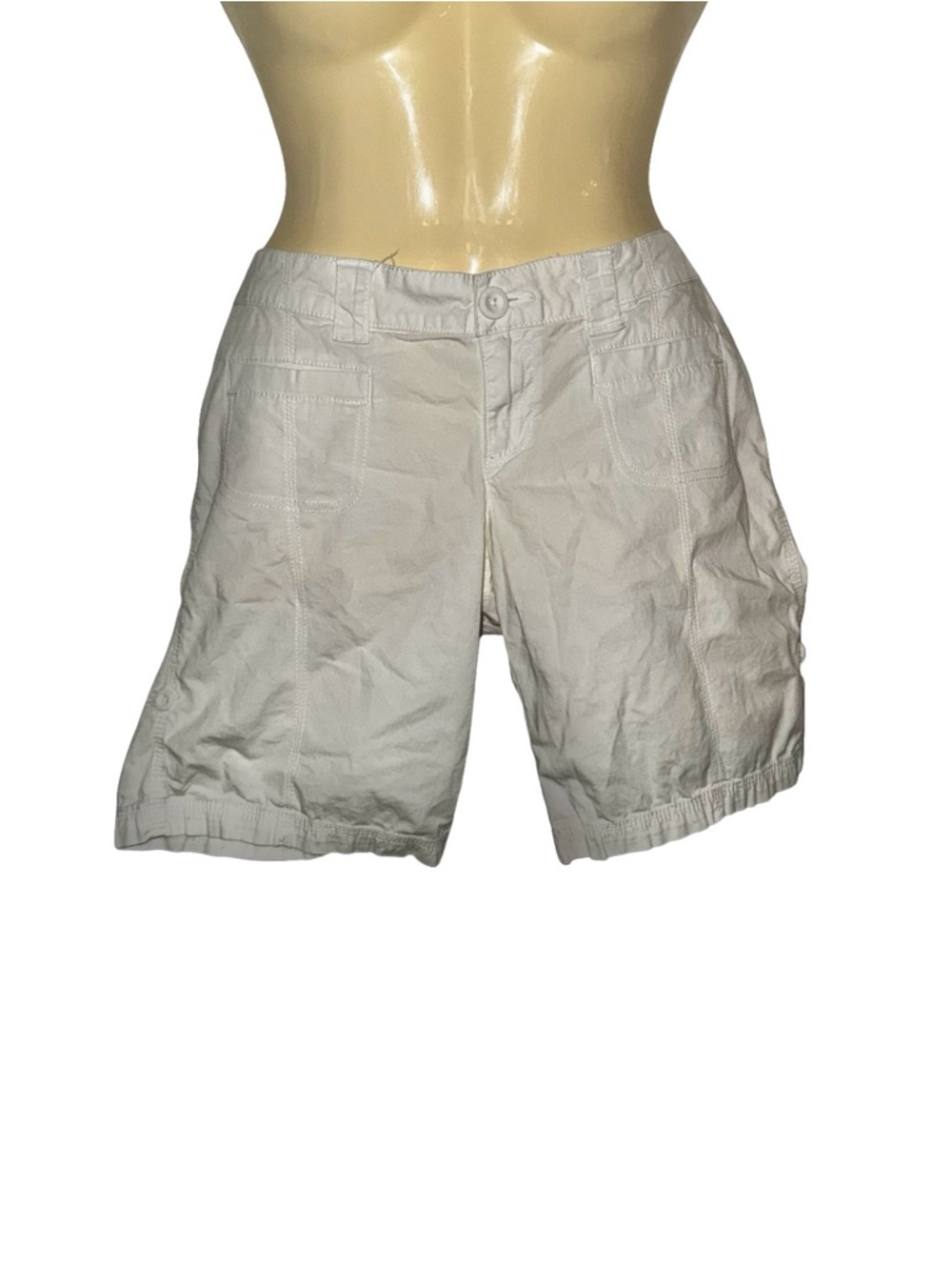 Arizona Jean Company White Cotton Women's Bermuda Shorts